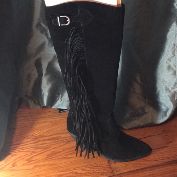 Carlos Santana Shoes - Brand new, never worn Carlos Santana Fringe boots!